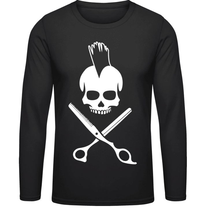 Hairdresser Skull T-shirt à manches longues contain pic