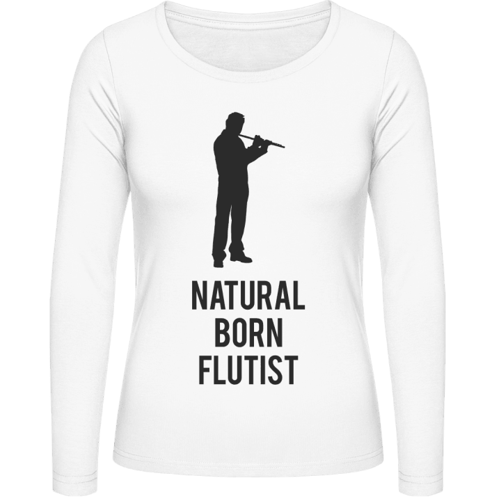 Natural Born Flutist Langermet skjorte for kvinner contain pic