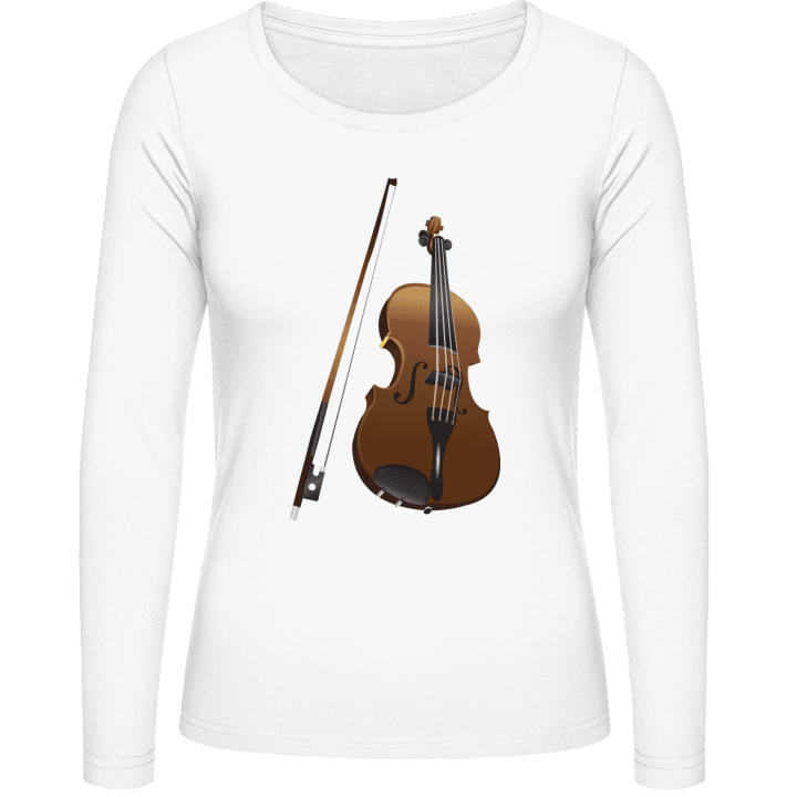Violin Realistic T-shirt à manches longues pour femmes contain pic