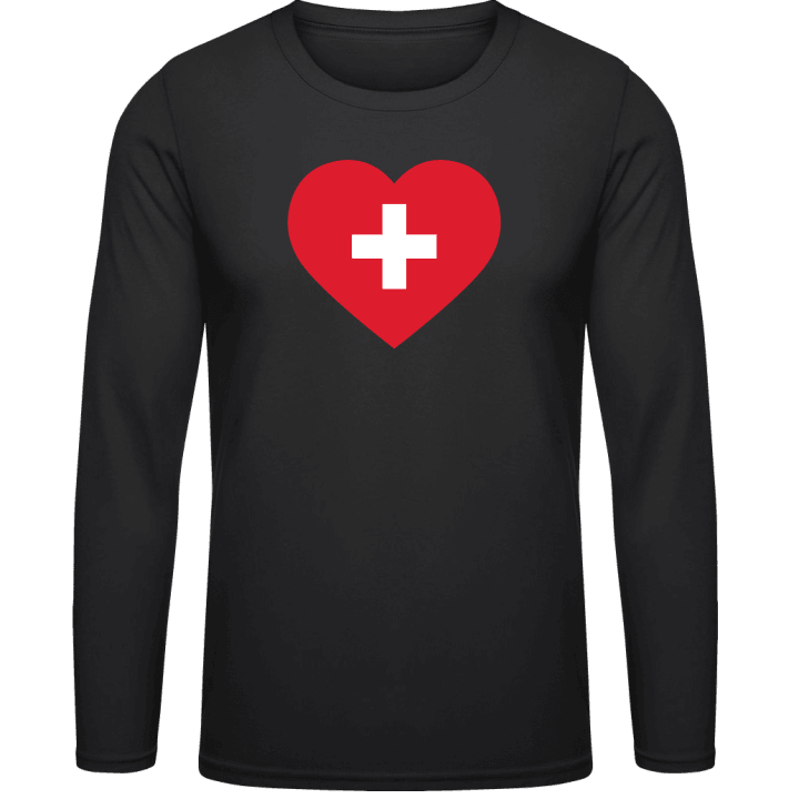 Switzerland Heart Flag Camicia a maniche lunghe contain pic