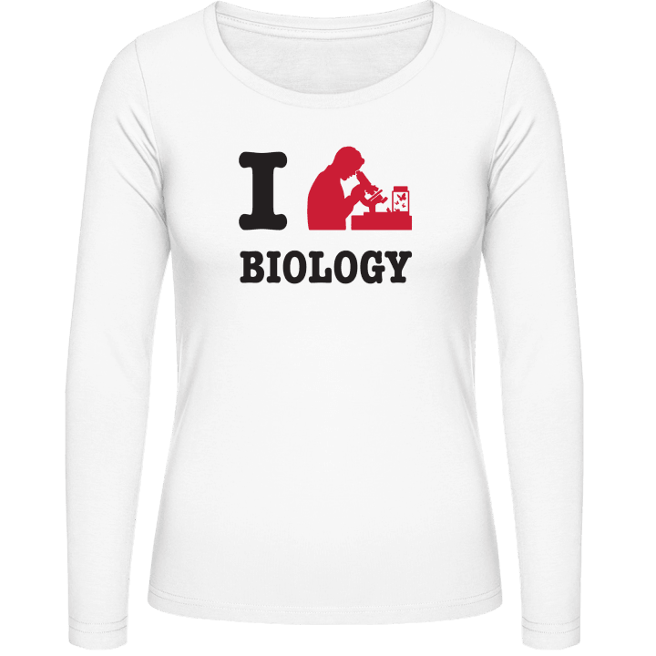 I Love Biology Frauen Langarmshirt contain pic