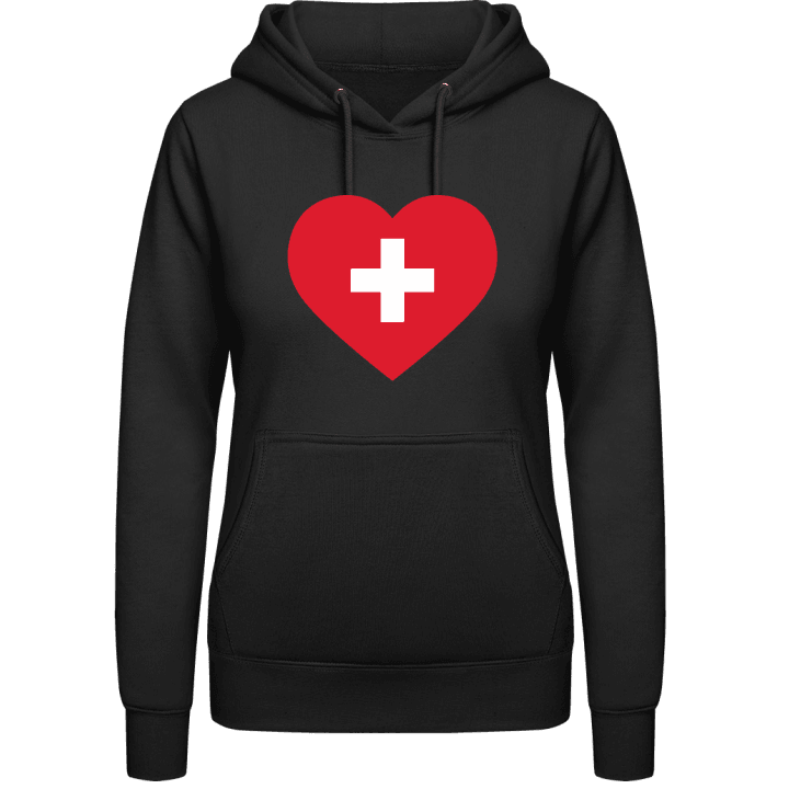Switzerland Heart Flag Hettegenser for kvinner contain pic