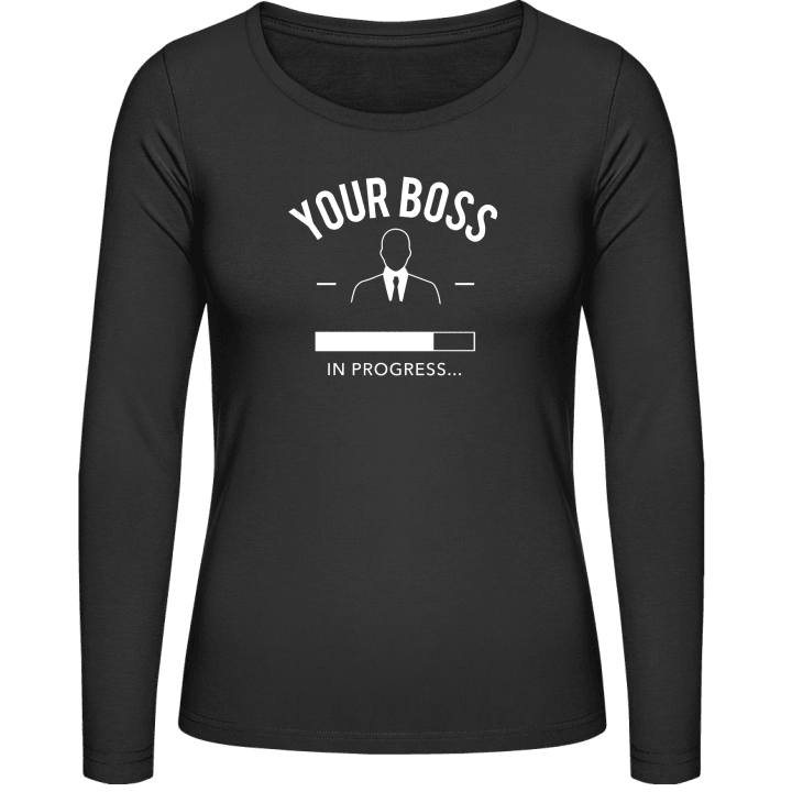 Your Boss in Progress Langermet skjorte for kvinner contain pic