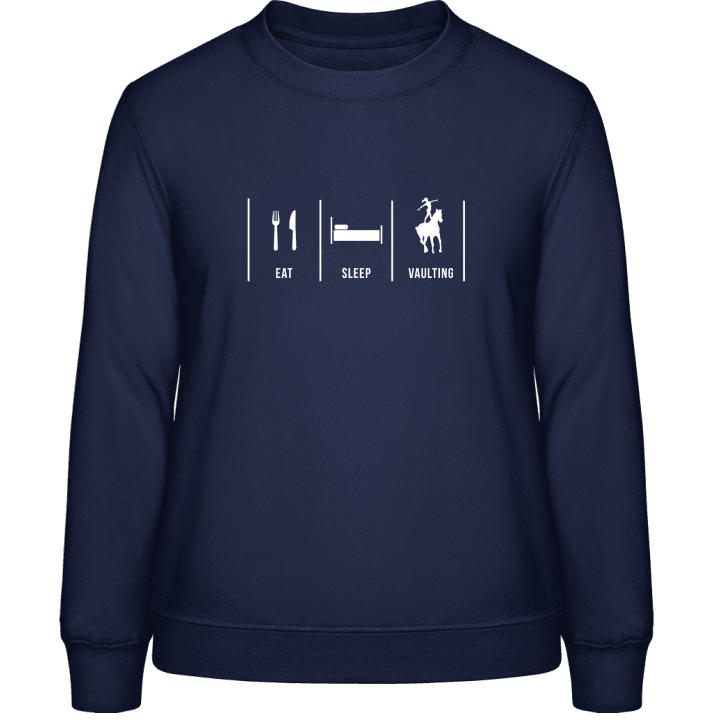 Eat Sleep Vaulting Frauen Sweatshirt contain pic