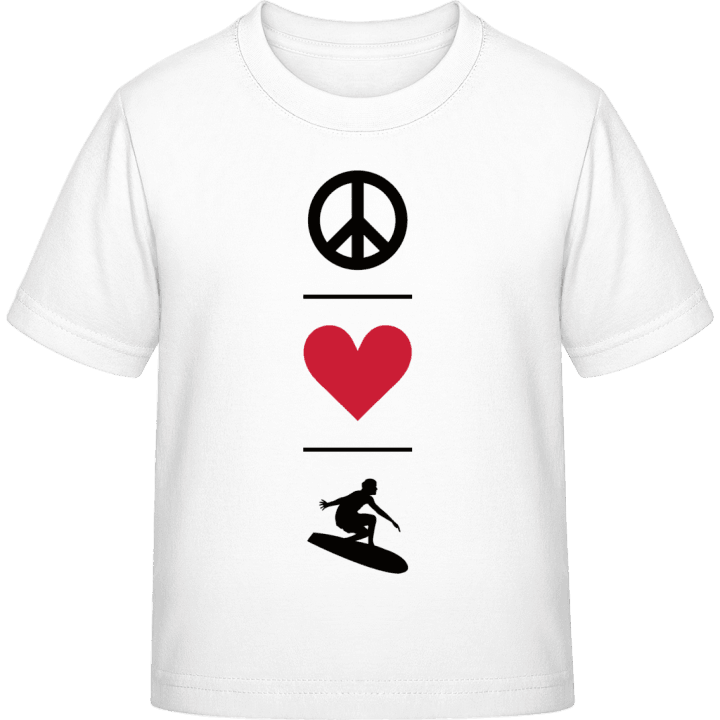 Peace Love Surfing Kids T-shirt contain pic