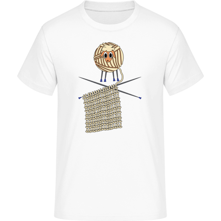 Knitting Sheep Comic T-skjorte 0 image