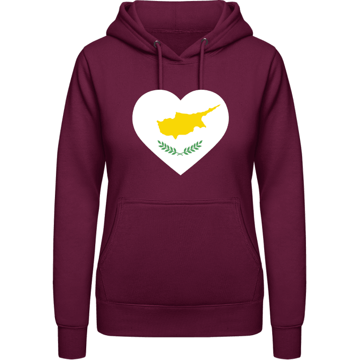 Cyprus Heart Flag Vrouwen Hoodie contain pic