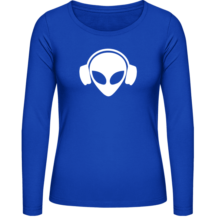 Alien DJ Headphone Kvinnor långärmad skjorta contain pic