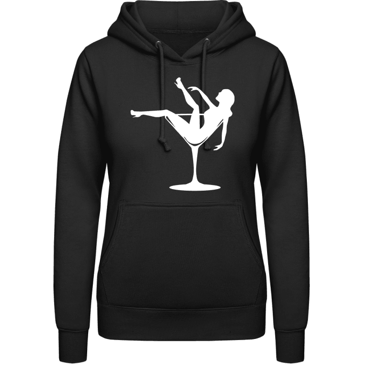 Woman In Cocktail Glas Vrouwen Hoodie contain pic