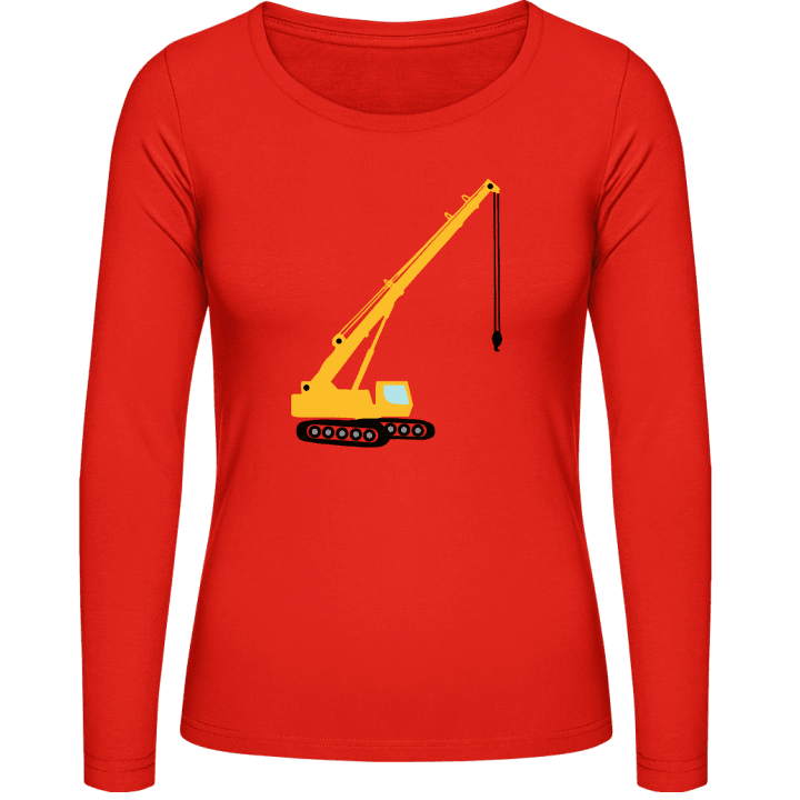 Crane Operator Langermet skjorte for kvinner contain pic