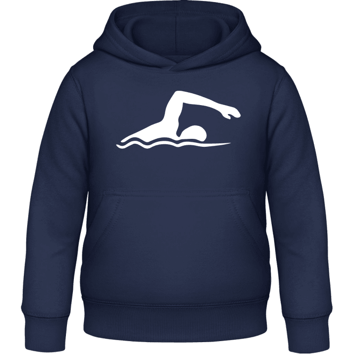 Swimmer Illustration Kids Hoodie contain pic