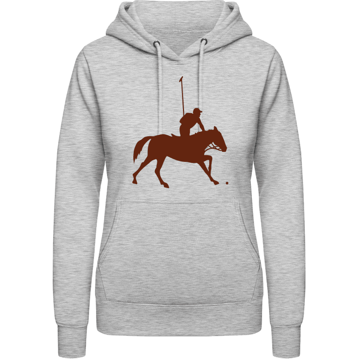 Polo Player Silhouette Vrouwen Hoodie contain pic