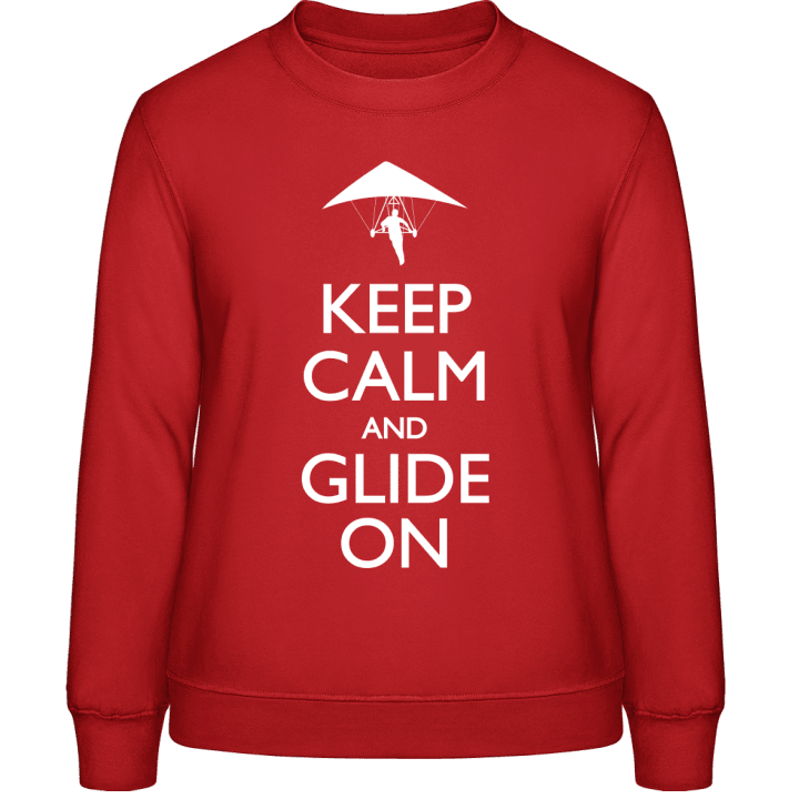 Keep Calm And Glide On Hang Gliding Sweatshirt för kvinnor contain pic