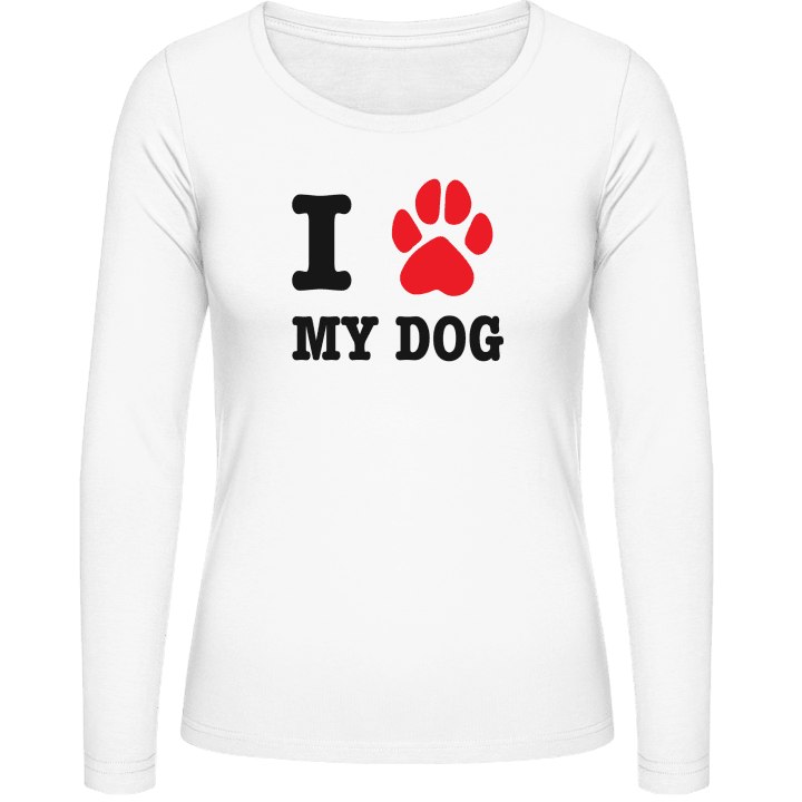 I Heart My Dog Langærmet skjorte til kvinder 0 image