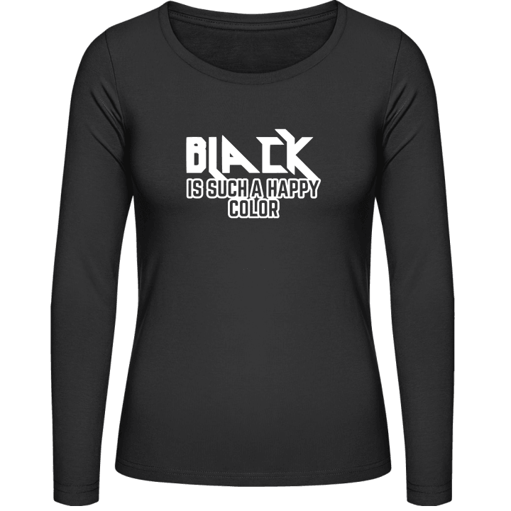 Black Is Such A Happy Color Camisa de manga larga para mujer 0 image