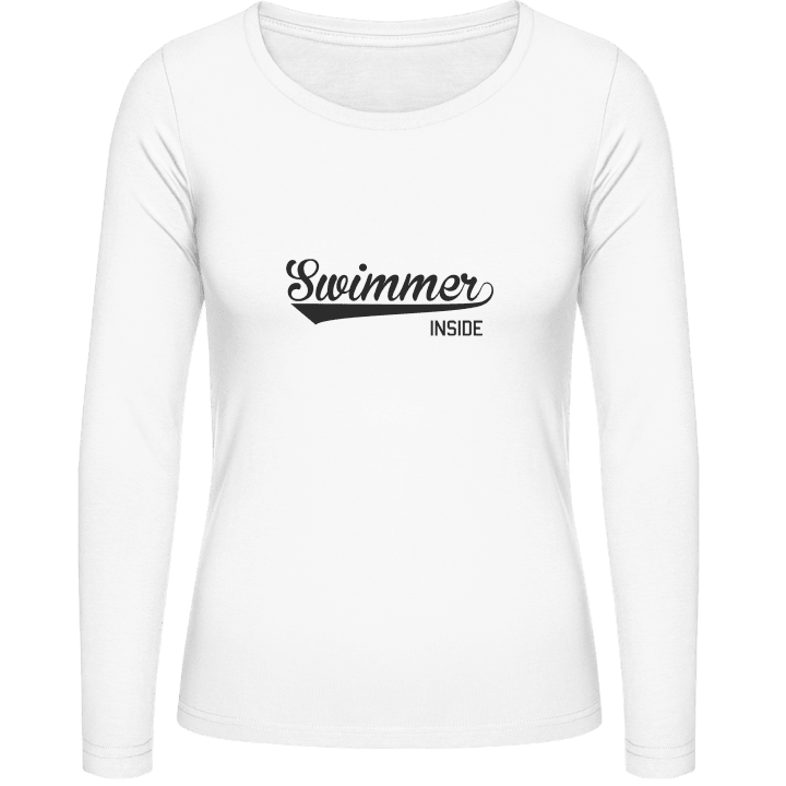 Swimmer Inside Vrouwen Lange Mouw Shirt contain pic