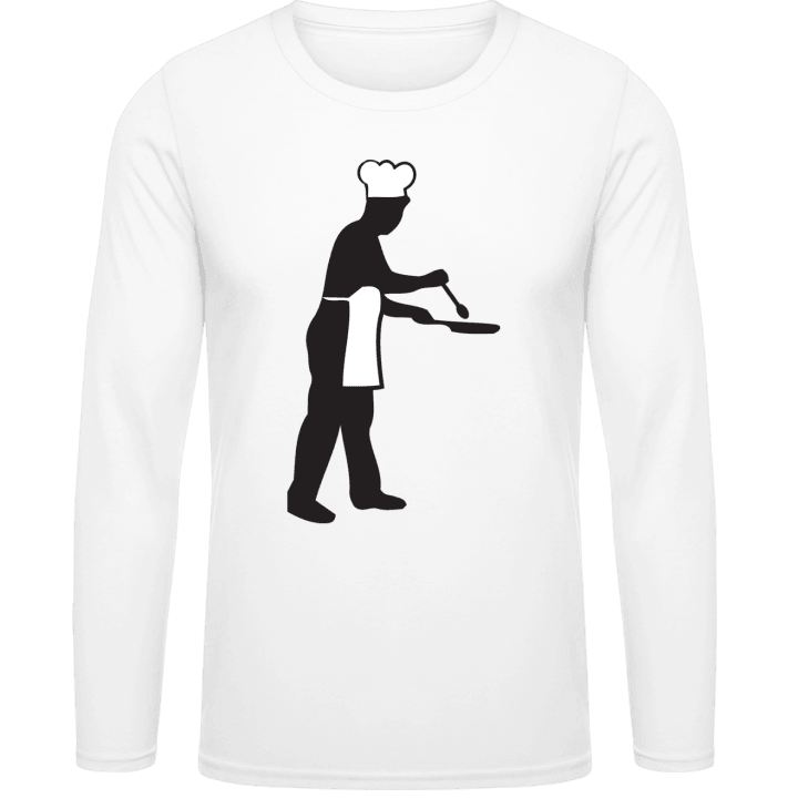 Chef Cook Silhouette T-shirt à manches longues contain pic