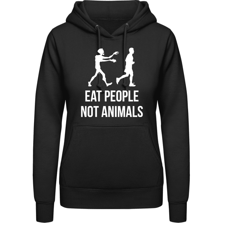 Eat People Not Animals Felpa con cappuccio da donna contain pic