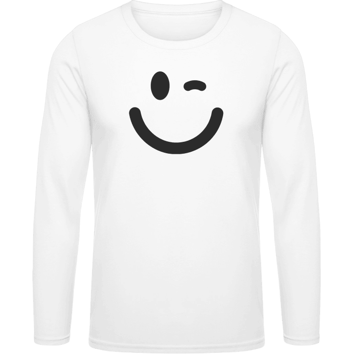 Winking Emoticon Long Sleeve Shirt contain pic