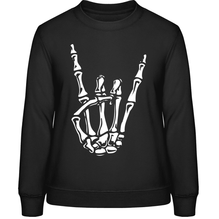 Rock On Skeleton Hand Vrouwen Sweatshirt contain pic