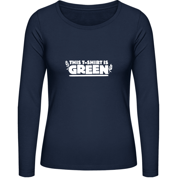 Green T-Shirt Frauen Langarmshirt contain pic