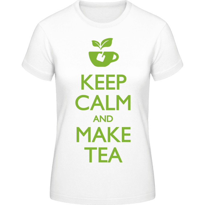 Keep calm and make Tea T-shirt för kvinnor contain pic
