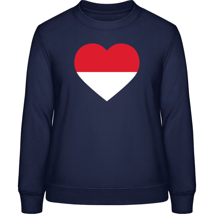 Monaco Heart Flag Sweatshirt för kvinnor contain pic