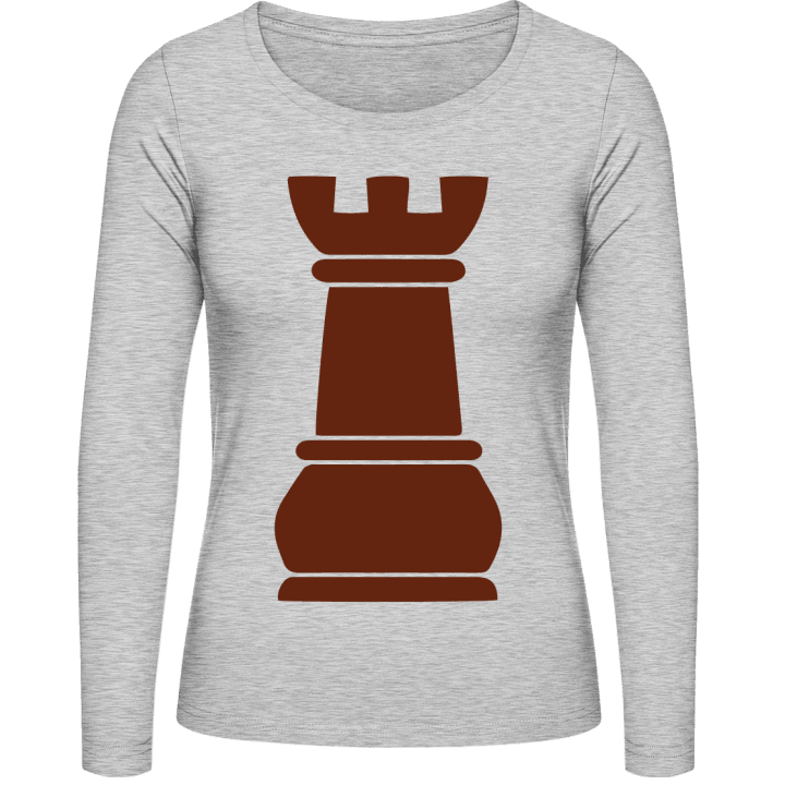 Chess Figure Tower Langermet skjorte for kvinner 0 image