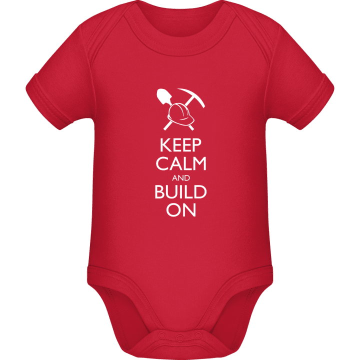 Keep Calm and Build On Baby Strampler contain pic