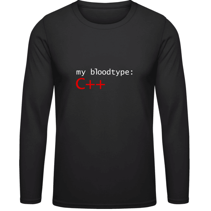 My Bloodtype C++ Langarmshirt contain pic