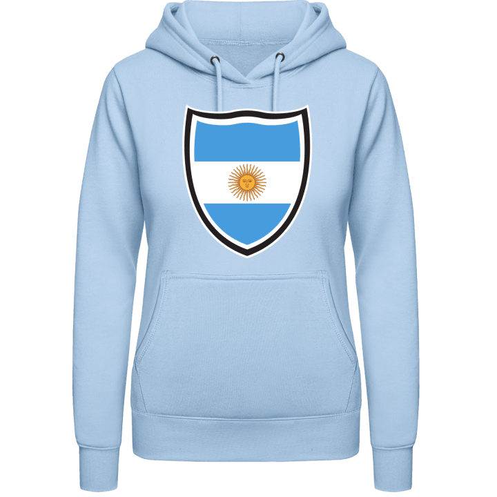 Argentina Flag Shield Felpa con cappuccio da donna contain pic