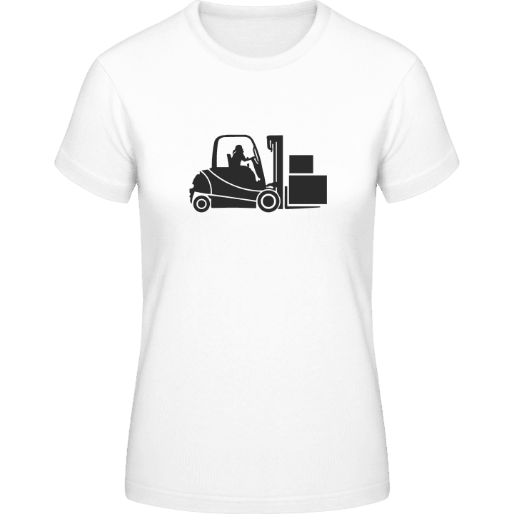 Forklift Truck Warehouseman Design Frauen T-Shirt contain pic