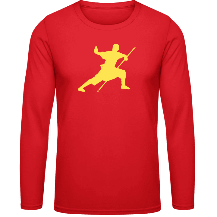 Kung Fu Silhouette Shirt met lange mouwen contain pic
