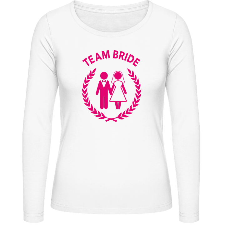 Team Bride Own Text Langermet skjorte for kvinner contain pic