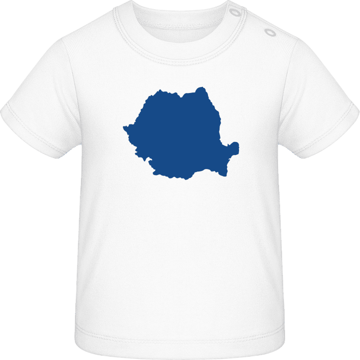 Romania Country Map Camiseta de bebé contain pic