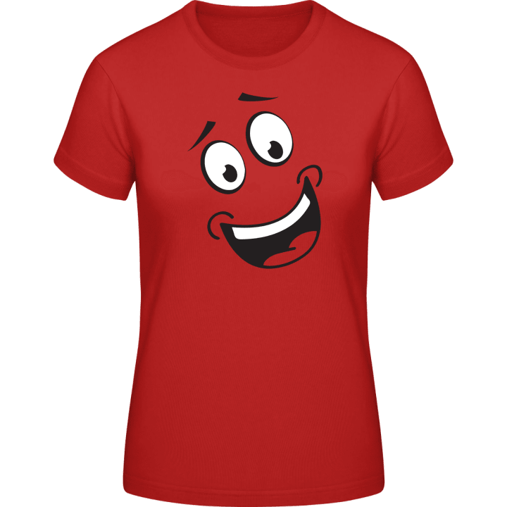 Happy Face Comic T-skjorte for kvinner contain pic