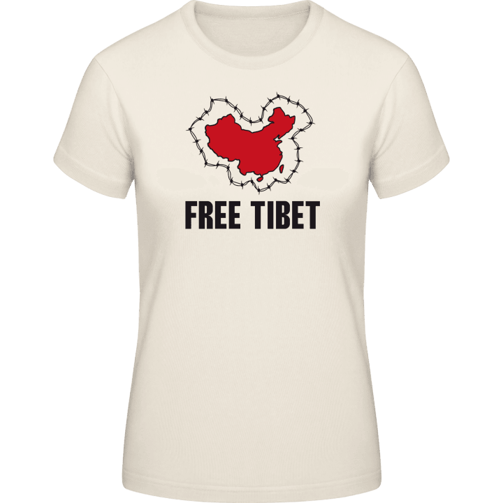 Free Tibet Map T-skjorte for kvinner contain pic