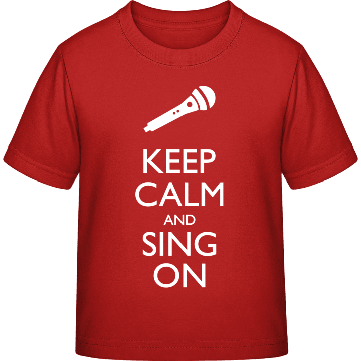 Keep Calm And Sing On T-skjorte for barn contain pic