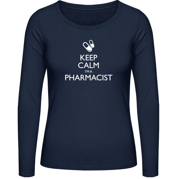 Keep Calm And Call A Pharmacist Langermet skjorte for kvinner 0 image