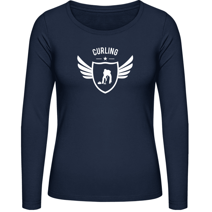 Curling Winged Vrouwen Lange Mouw Shirt contain pic