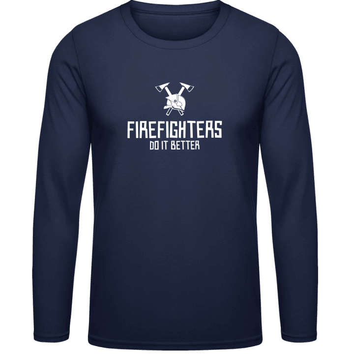 Firefighters Do It Better Langermet skjorte contain pic