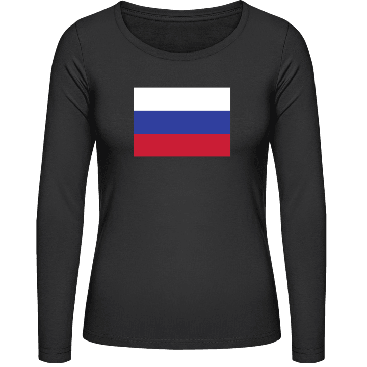 Russian Flag Vrouwen Lange Mouw Shirt contain pic