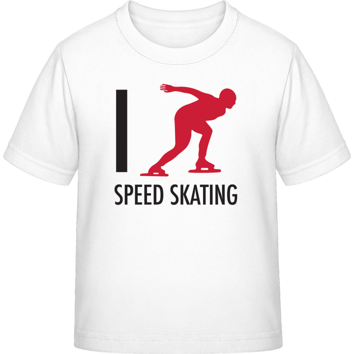 I Love Speed Skating Camiseta infantil contain pic
