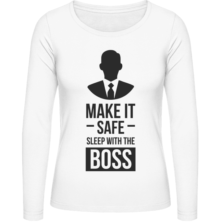 Make It Safe Sleep With The Boss T-shirt à manches longues pour femmes contain pic