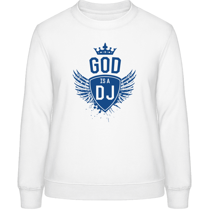 God is a DJ Winged Sweatshirt för kvinnor contain pic