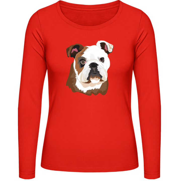 Bulldog Head Realistic Women long Sleeve Shirt 0 image