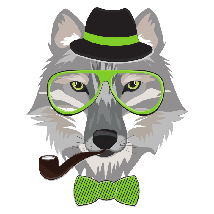 Hipster Wolf Stofftasche 0 image