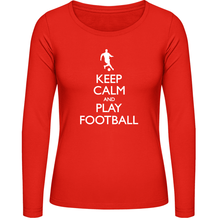 Keep Calm Football Langermet skjorte for kvinner contain pic