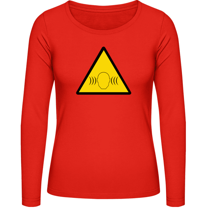 Caution Loudness Volume Frauen Langarmshirt contain pic