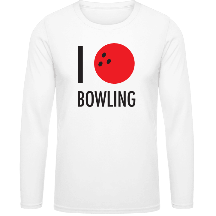 I Heart Bowling Shirt met lange mouwen contain pic